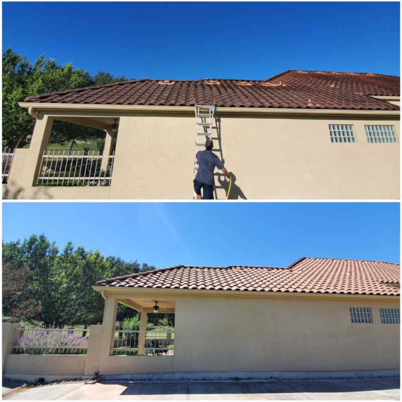 Roofwash Before and After